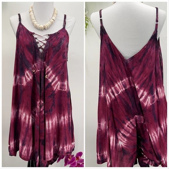 Beach Boho Romper Gypsy Overall Wide Leg The Kau wela Mini Romper Black & White - Picture 11 of 12